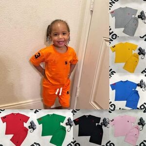 Polo Ralph Lauren Kids' T-Shirt and Shorts Set - Orange